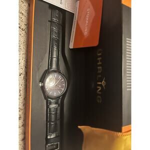 NEW STUHRLING ORIGINAL Men's Black Watch Calf Skin (Retail $295)